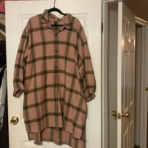 Pink plaid dress/jacket